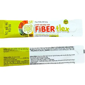 Bộ sản phẩm chất xơ FiBER flex Nutifine gồm hộp 20 gói và 4 gói đơn 5ml