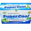 Hộp viên ngậm Super Cool Nutifine 30 gói không đường, hình minh họa bạc hà, tràm, tần, gừng, logo Nutifine, tem GMP.