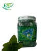 Viên ngậm Super Cool Nutifine hộp 160 viên kèm logo Nutifine, bố cục thương hiệu nổi bật trên nền trắng cùng lá tần dày lá.
