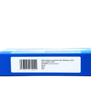 Mặt cạnh hộp Super Cool Nutifine, mã vạch, khối lượng, số đăng ký sản phẩm rõ ràng