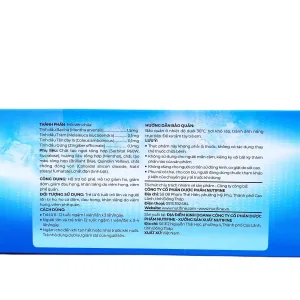Mặt sau hộp Super Cool Nutifine ghi rõ thành phần, hướng dẫn sử dụng, bảo quản và cảnh báo.